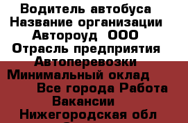 Водитель автобуса › Название организации ­ Автороуд, ООО › Отрасль предприятия ­ Автоперевозки › Минимальный оклад ­ 50 000 - Все города Работа » Вакансии   . Нижегородская обл.,Саров г.